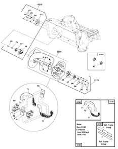 Auger Group Diagram and Parts List for SS22EL (1697350-00)(2020) Briggs and Stratton Snow Blower